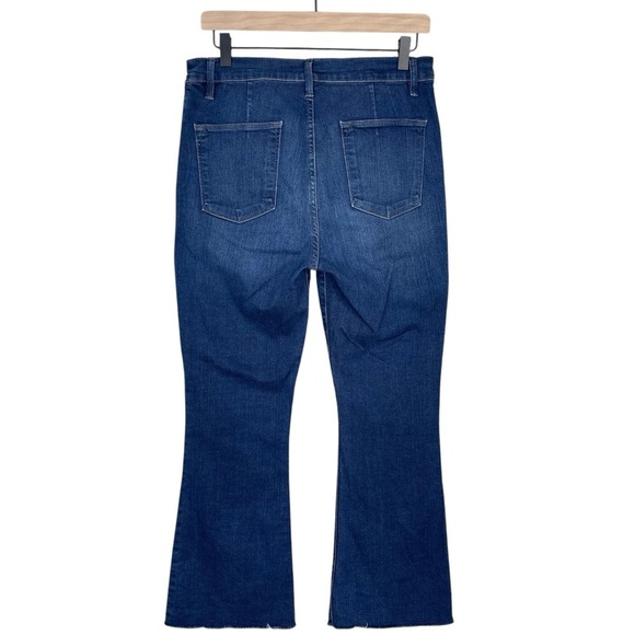Frame Le Flare de Francoise Jeans Womens 31 High Rise Raw Hem Utility Stretch - Picture 4 of 8